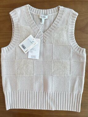 COS NWT cream knit vest